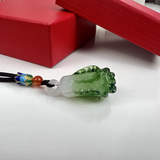 Liulige Handmade Elegant Liuli Bok Choy Pendant: A Touch of Grace