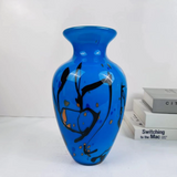 Liulige Handmade: A Stunning Blue Glass Vase: A True Work of Art