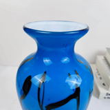 Liulige Handmade: A Stunning Blue Glass Vase: A True Work of Art