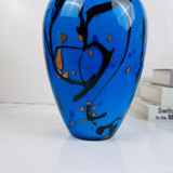 Liulige Handmade: A Stunning Blue Glass Vase: A True Work of Art