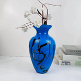 Liulige Handmade: A Stunning Blue Glass Vase: A True Work of Art