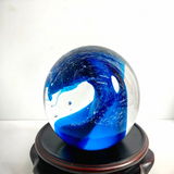 Liulige Handmade: A Magnificent Ocean Blue Glass Sphere