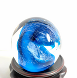 Liulige Handmade: A Magnificent Ocean Blue Glass Sphere