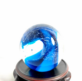 Liulige Handmade: A Magnificent Ocean Blue Glass Sphere