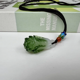 Liulige Handmade Elegant Liuli Bok Choy Pendant: A Touch of Grace